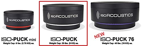 IsoAcoustics Iso-Puck Series Acoustic Isolators (Iso-Puck, 20 lbs max/Unit, 2-Pack) - size: Iso-Puck, 2 Pack