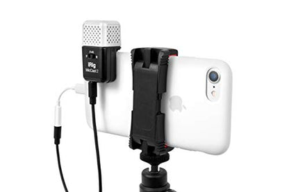 IK Multimedia iRig Mic Cast 2 mini Vocal Microphone with Front, Rear, Omni Recording, for Podcast, Video, Streaming and More - Compatible with iPhone, iPad, Android and All Popular apps - style: iRig Cast 2