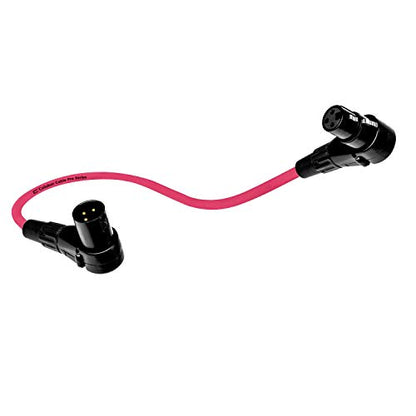 균형 잡힌 XLR 케이블 직각 수에서 직각 암 - 0.5 피트 (6 인치) 핑크 - 라이브 성능 및 녹화를 위한 오디오 인터페이스 또는 믹서용 프로 3핀 90도 마이크 커넥터 - color: 핑크, size: 0.5 Feet