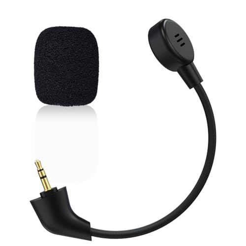 Replacement Mic Boom Compatible with Kingston HyperX Cloud II 2nd Gen/Cloud Core/Cloud Pro/CloudX Gaming Headsets – 3.5mm Detachable Straight Plug Microphone for Wired Headphones - size: Straight End Mic