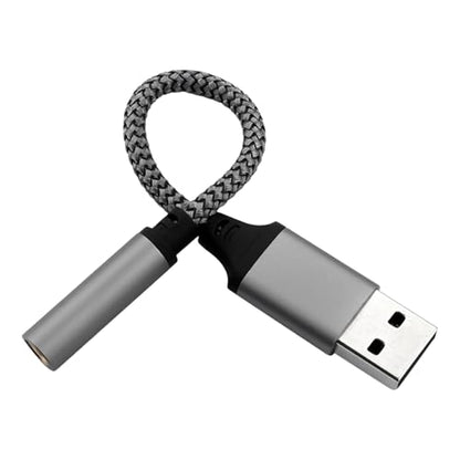 USB to 3.5mm Jack Audio Adapter 3.5mm Audio Adapter Jack Stereo Converter | Audio Jack External Stereo Sound Card Built-In Decoding Chip for Headphone Headset PC Laptop Desktop - size: 10cm