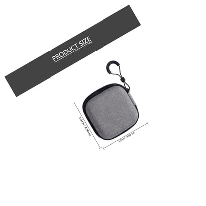 HEMOTON Portable Earbud Case with Zipper Design for Earphones and Small Items, Lightweight Oxford Cloth and Eva Material Travel Organizer Bag Suitable for Office and Travel Use