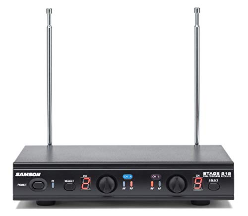 Samson Technologies Samson Stage 212 Handheld Dual-Channel Wireless System with (2) Q6 Dynamic Microphones (E Band) | System w (2) Q6 Mics