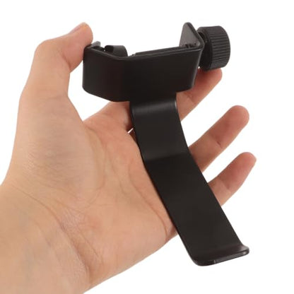 Adjustable Clamp-on Headphone Mount for Mic and Music Stands, Sturdy Iron and Plastic Headphone Rack with Curved Cradle and Secure Installation, for Musicians and Students