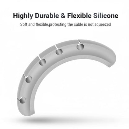 1pc Cable Management Organizer, Desktop Cable Winder, Earphone Cable Tidy Tool - color: grey