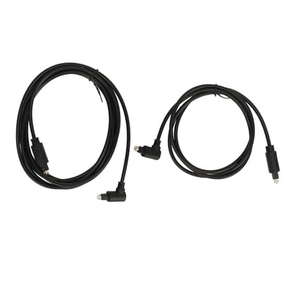 Right Angle 360 Degree Optical Sound Cable, High Resolution Digital Fiber Optic Cable with Connectors for Home Theater, TV, AV Receiver, HDTV, Monitor,