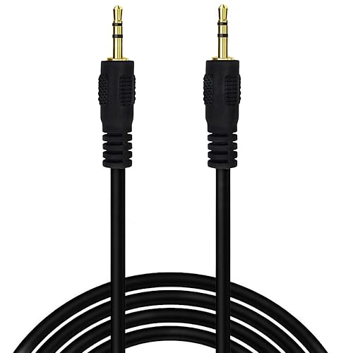 Seadream 6Feet 2.5mm Male to Male Subminiature Stereo Headset Headphone Jack Gold Plated Connector Wire Cord Plug Cable (Straight to Straight) - style: Straight to Straight