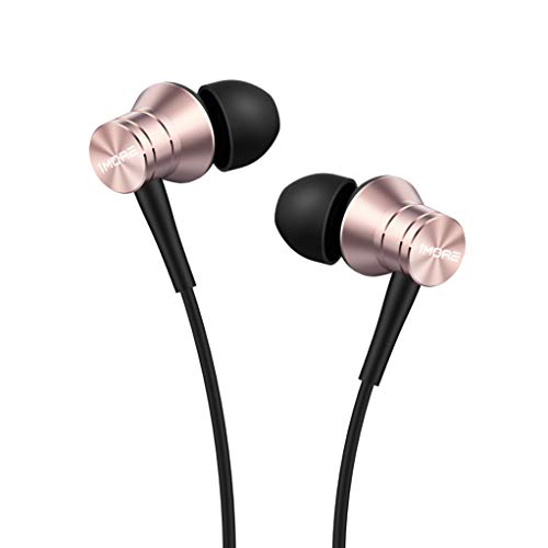 1MORE Piston Fit in-Ear Earphones Fashion Durable Headphones with 4 Color Options, Noise Isolation, Pure Sound, Phone Control with Mic for Smartphones/PC/Tablet - Pink - color: Pink