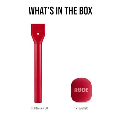 RØDE Interview GO Handheld Adaptor for RØDE Wireless Microphones (Red) - color: Red