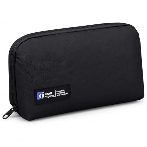 Tech Pouch, Electronics Organizer Bag for Cables and Chargers - color: Black