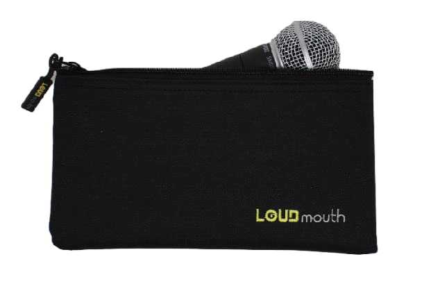 Loudmouth Zippered Pouch for Handheld Wired Microphones | Mic Bag | 9.25" x 5" (1 Pack) - size: 1 Pack
