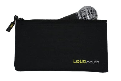 Loudmouth Zippered Pouch for Handheld Wired Microphones | Mic Bag | 9.25" x 5" (1 Pack) - size: 1 Pack
