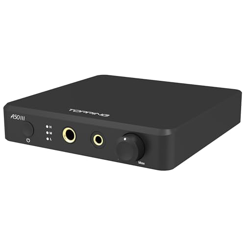 Topping A50 III Headphone Amplifier NFCA modules 12V Trigger Fantasy HPA for Desktop (Black) - color: Black