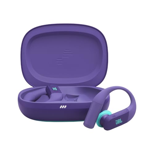 JBL Endurance Peak 4 True Wireless Noise Cancelling Sport Earbuds Bundle with gSport Case (Purple) - color: Purple