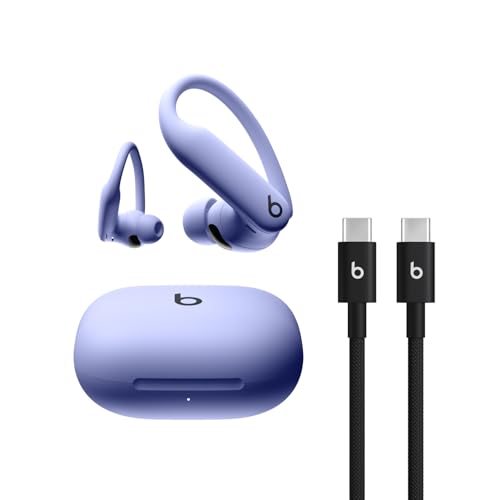 Beats Powerbeats Pro 2 - Wireless Bluetooth Earbuds with USB-C Charging Cables (1.5 m) - Hyper Purple - color: Hyper Purple, style: Powerbeats Pro 2 and USB-C Cable