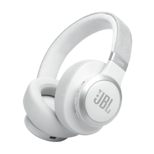 JBL LIVE770NCWHT Live 770NC Wireless Over-Ear Adaptive Noise Canceling Headphones - White - color: White