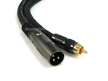 Monoprice 104776 3-Feet Premier Series XLR Male to RCA Male 16AWG Cable - size: 3ft