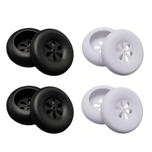 4 Pair Earbud Cover Silicone Tips Replacement Ear Gels Buds Pad Instead of Sponge Cushion Full Skin Earpads for 18mm Flat Earphone Headphones 3.5mm Wired Earbuds