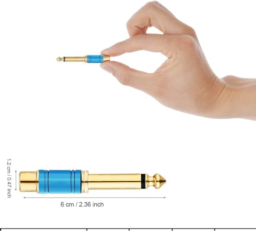 Tisino Female RCA to 1/4 Inch TS Mono Adapter, Multicolor, 2 Pack | Gold Plated Pure Copper RCA to Quarter Inch Jack Connector for Mixer/Amp, TS Mono Male to RCA Female Audio Adapter