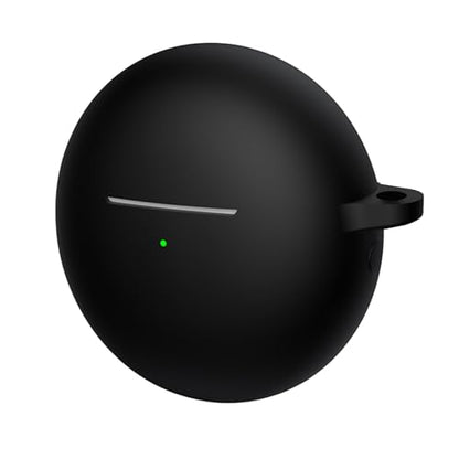Durability Silicone Protective Cover for Wireless Earbuds with AntiScratch Design with Carrying Hook - color: Black