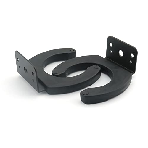 2pcs Microphone Clip Black 44mm ID Microphone Stand Wall Mount Type Clamp with Screws