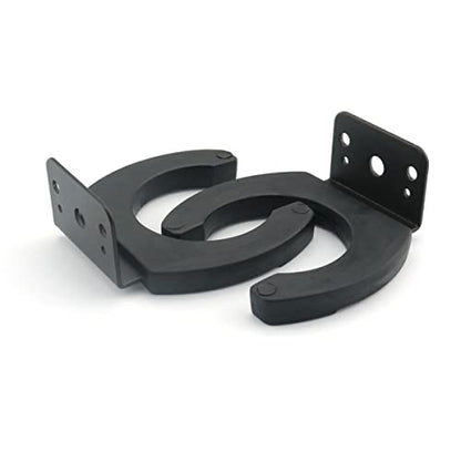 2pcs Microphone Clip Black 44mm ID Microphone Stand Wall Mount Type Clamp with Screws