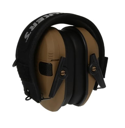 Walker's Razor Slim Electronic Muff - color: Patriot - Battle Brown, size: One Size (4-Pack)