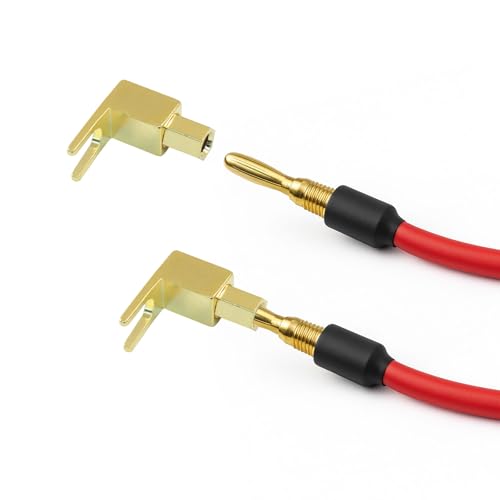 10 Pack Hi-Fi Banana Plug to Spade Adapter - color: 10 PCS