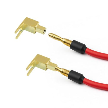 10 Pack Hi-Fi Banana Plug to Spade Adapter - color: 10 PCS