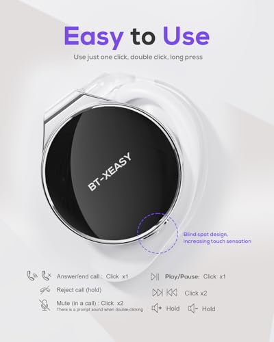 On Ear Headphones Bluetooth 5.4, Noise Cancelling Open Ear Headphones Wireless, Water-Drop Shaped Clip On Sport Headset Bluetooth with 4 Microphone, Comfort Fit Earphones with Long Battery Life - color: Black&Silver&Black