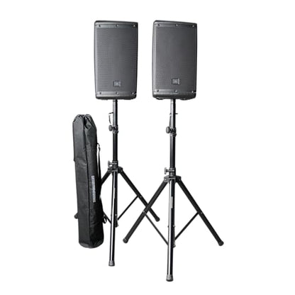 Gator Frameworks Rok-It Series Set of Lightweight Aluminum Tripod Speaker Stand with Heavy-Duty Carry Bag, Dual-diameter 35mm to 38mm Pole, and Supports up to 120 lbs (RI-SPKRSTDSET-250-AL) - style: Set of (2) Stands