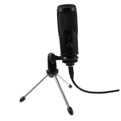 Kisangel USB Condenser Microphone Set for Streaming and Gaming Cardioid Polar Pattern Laptop Compatible Mute Button and Headphone Jack for Video Calls and Podcasts Style