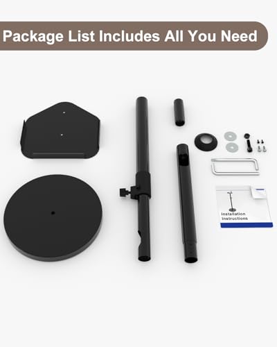 Upgraded Speaker Stand for Bose S1 Pro Plus Stand, for Bose S1 Pro Stands, Height Adjustable Speakers Stands, 45" to 54", Holds up to 20LBS, with Screws