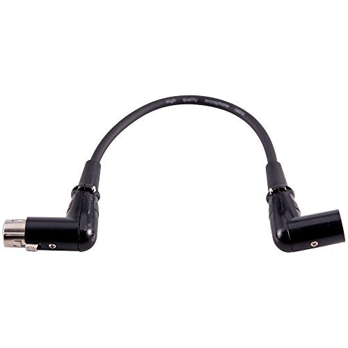 Seismic Audio SARAX1 New 1' Right Angle XLR to XLR Patch Cable - size: 1 Feet - Single