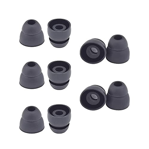 10pcs Double Flange Earbuds Replacement Tips Eargels Silicone Ear Tips Compatible with Beat by dr dre Powerbeats 2 Powerbeats 3 Wireless Stereo Earphones