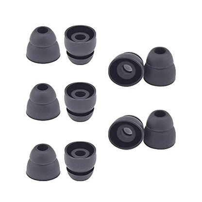 10pcs Double Flange Earbuds Replacement Tips Eargels Silicone Ear Tips Compatible with Beat by dr dre Powerbeats 2 Powerbeats 3 Wireless Stereo Earphones