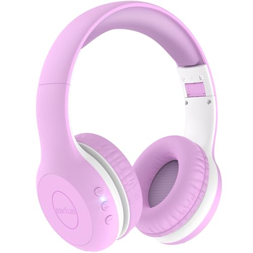 EarFun K2 Kids Bluetooth Headphones for School, Kids Headphones with Mic | Volume Limited, 40H Playtime, Built-in Mic, Stereo Sound, Foldable Over-Ear Headphone for Kids/Toddler/Travel/Tablet, Violet - color: Violet