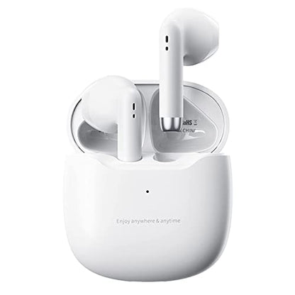 True Wireless Earbuds White Bluetooth 5.3 with Microphone for Working Out Noise Canceling Blue Tooth Ear Buds Deep Bass TWS Wireless Earphones with Charging Case in Ear Headphone for iPhone Android - color: White