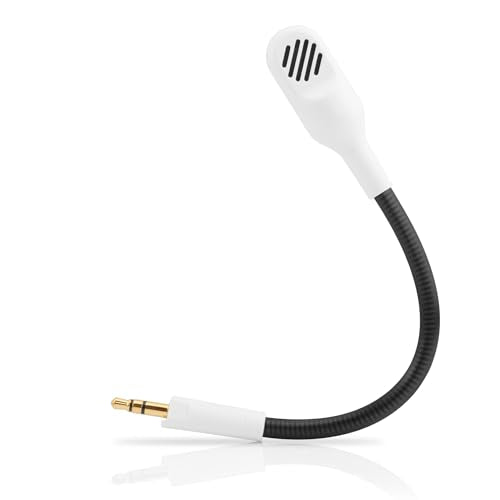 LEFXMOPHY Mic for Razer BlackShark V2 Pro (2023 Edition) Wireless Gaming Headset 3.5mm Detachable Game Boom Microphone (Not for 2020 Version) - color: White 2023 Edition 1-Pack
