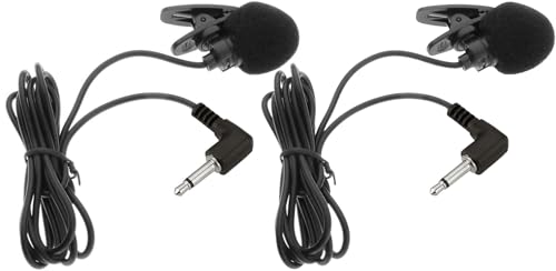 Akingdleo 2 pcs Portable Lapel mic 3.5mm Audio Compatible with Voice Amplifiers S6