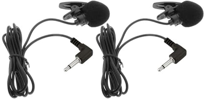 Akingdleo 2 pcs Portable Lapel mic 3.5mm Audio Compatible with Voice Amplifiers S6