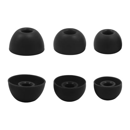 6 Pairs Replacement Silicone Ear Tips Compatible with Beats Studio Buds/Fit Pro/Studio Buds +, Silicone Earbuds Eartips Buds Cover Set for Beat Studio Buds (Black) - color: Black with Pen