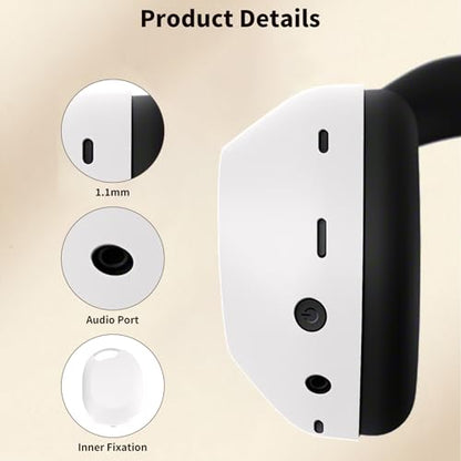 for Sony WH-1000XM6 Case Cover, 3 Sets Silicone Sweat Cover, KONXISA Eeadphones Protective Case for Sony WH-1000XM6 Earpad/Ear/Headband Covers Protector, Washable Sweatproof(White)