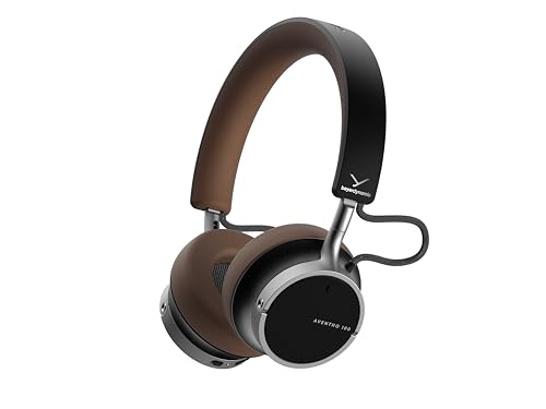 beyerdynamic AVENTHO 100 Premium On Ear Wireless Bluetooth Headphones with Active Noise Cancelling ANC, up to 60 Hours of Playtime, USB-C Charging, Foldable Design, Personalized Sound via App (Brown) - color: Brown