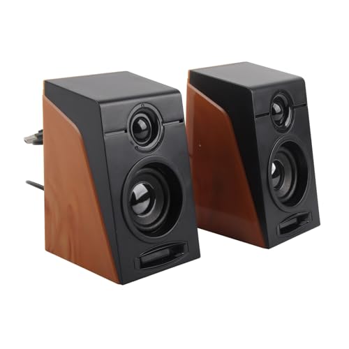 Computer Speakers, USB Powered Wired HiFi Stereo Sound PC Speakers Adjustable Volume with 3.5mm Cable, Desktop Speakers for TV Laptop Monitor