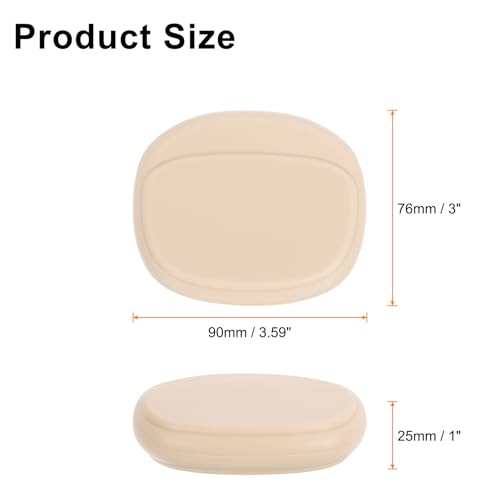 HARFINGTON Earbuds Cases, Wired Earphone Case Holder Organizer, Silicone Ear Buds Case Small for USB Cable, Earphones, Beige - color: Beige