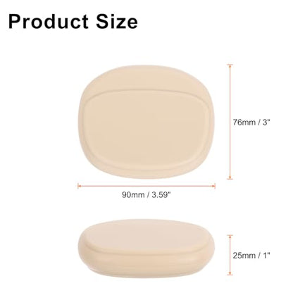 HARFINGTON Earbuds Cases, Wired Earphone Case Holder Organizer, Silicone Ear Buds Case Small for USB Cable, Earphones, Beige - color: Beige