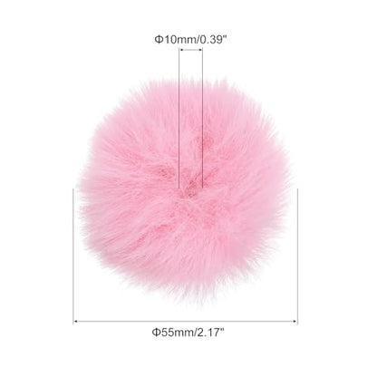MECCANIXITY Furry Microphone Windscreen 10mm x 55mm Mic Cover Windshield for Indoor Outdoor Microphone Pink 5 Pack - color: Pink