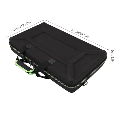 Zunate DJ Controller Carrying Case, EVA Padded Storage Bag with Adjustable Shoulder Strap for DDJ SB2, Features Internal Strap and Mesh Pocket, Fits 15.6 Inch Laptop