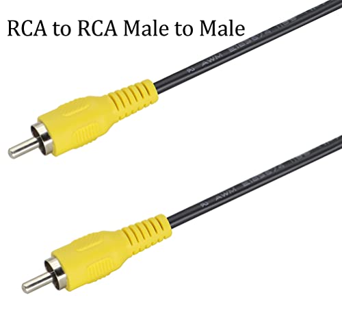 RCA Audio Subwoofer Cable 1 RCA Male to 1 RCA Male Audio/Video Cord S/PDIF Coaxial Cable, Digital AUD Nickel Plated RCA to RCA Cable for Subwoofer, Amplifier, Home Theater [5FT/2pack]